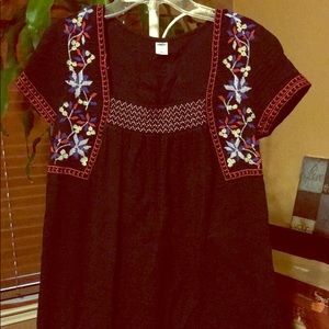 Embroidered Baby Doll Dress
